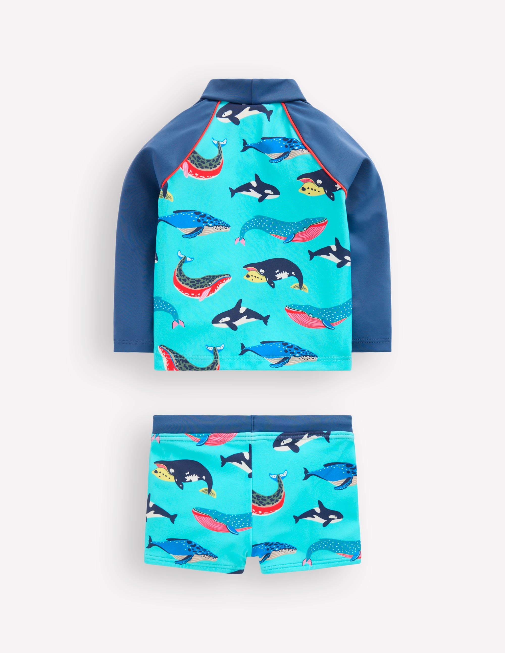 Badeshirt-Set-Blau Wale - Image 2