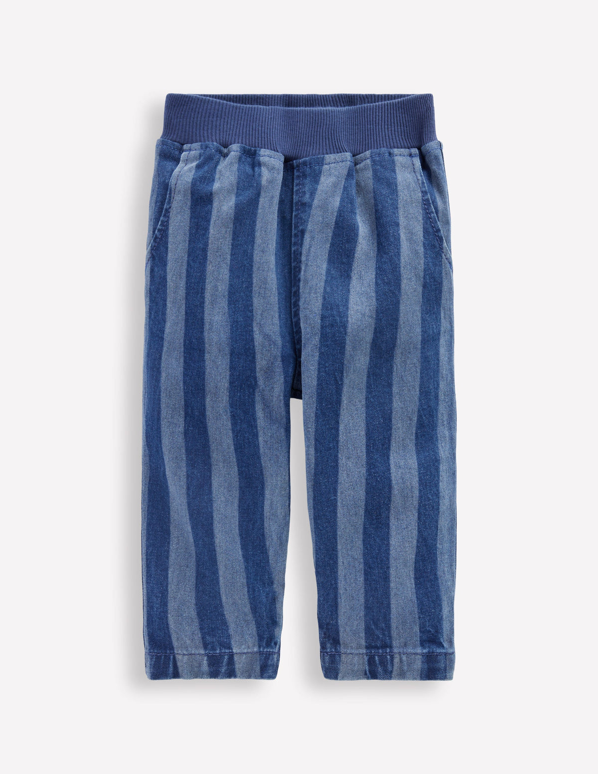 Pantalon à enfiler en jean-Rayé denim - Image 1