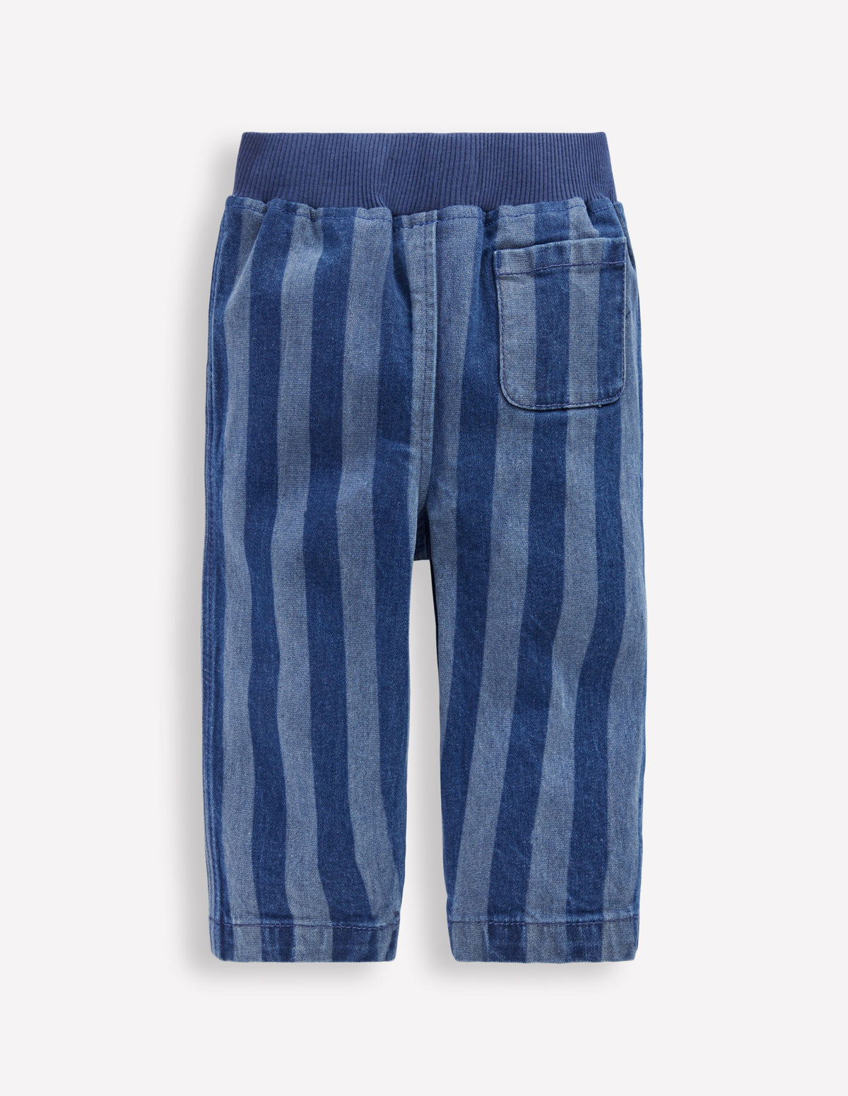 Pantalon à enfiler en jean-Rayé denim-2
