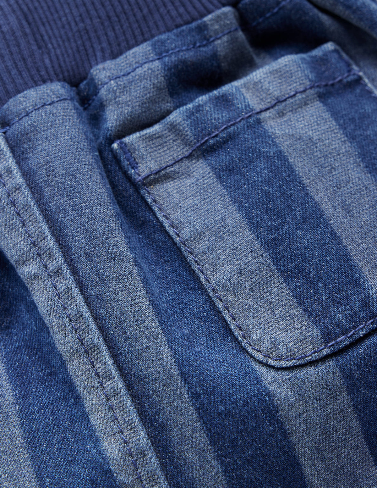 Pantalon à enfiler en jean-Rayé denim - Image 3