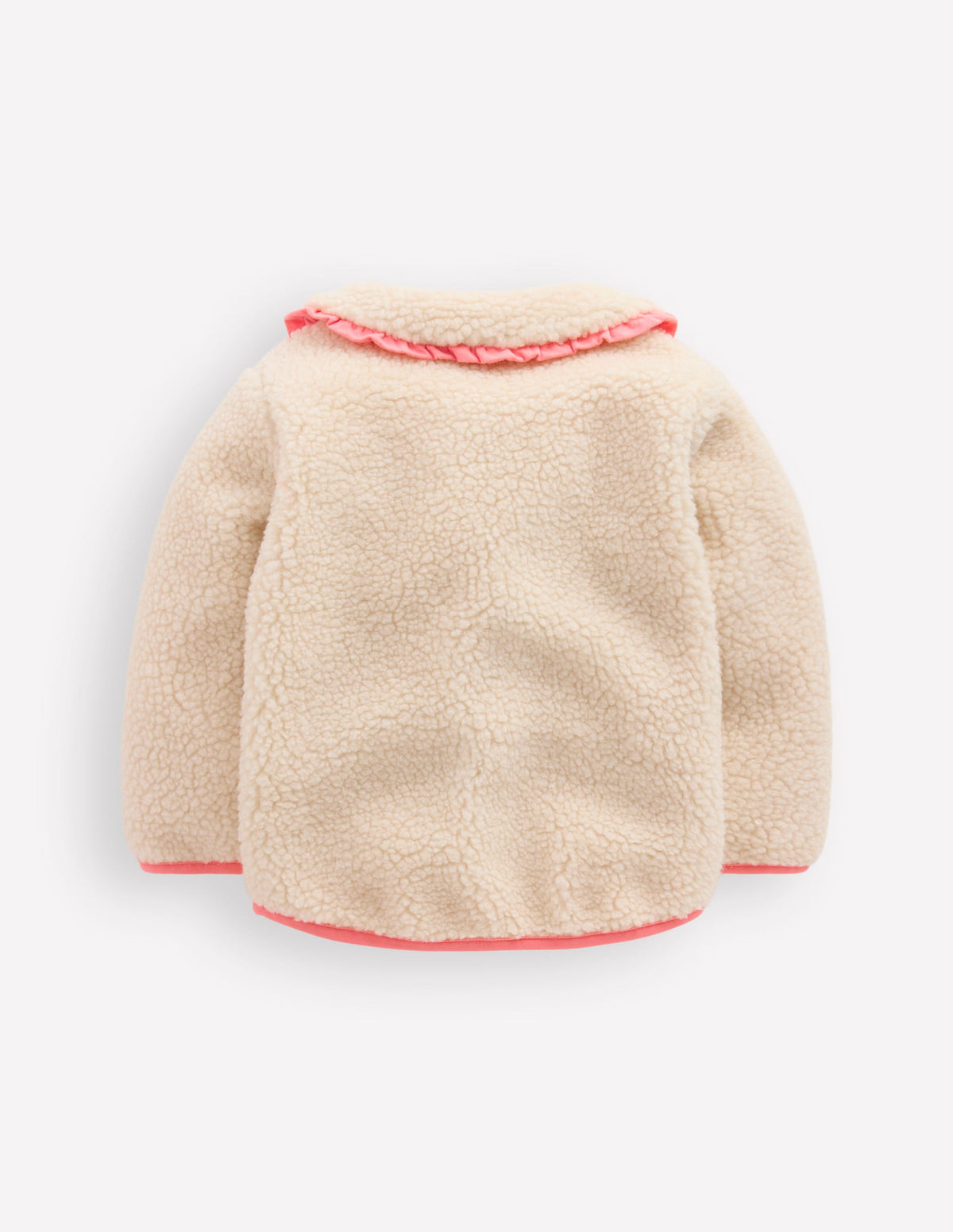 Teddyfelljacke mit Kragen-Neutral/Rosa Herz-2