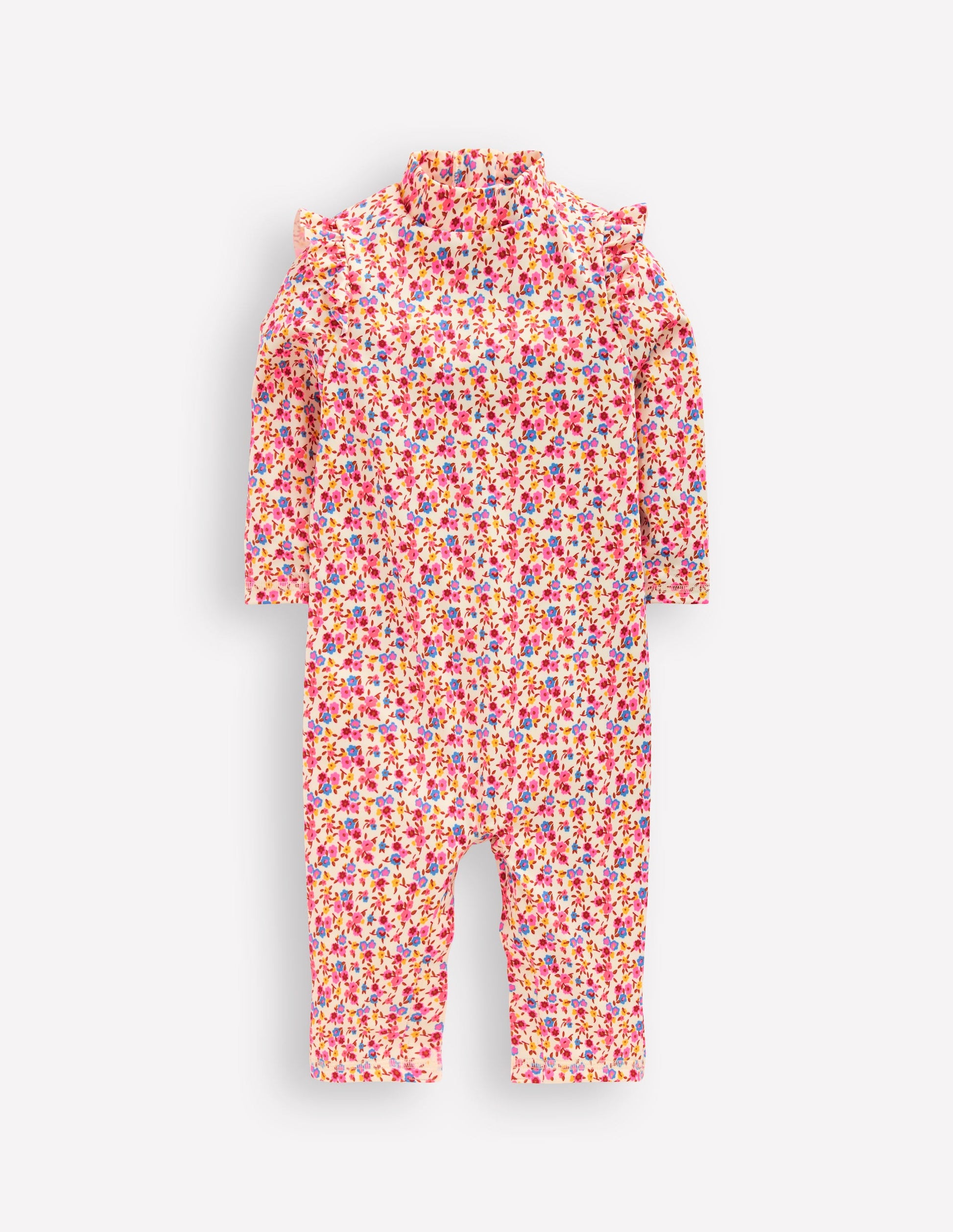 Sun Safe Surfsuit-Pink Ditsy Floral-1