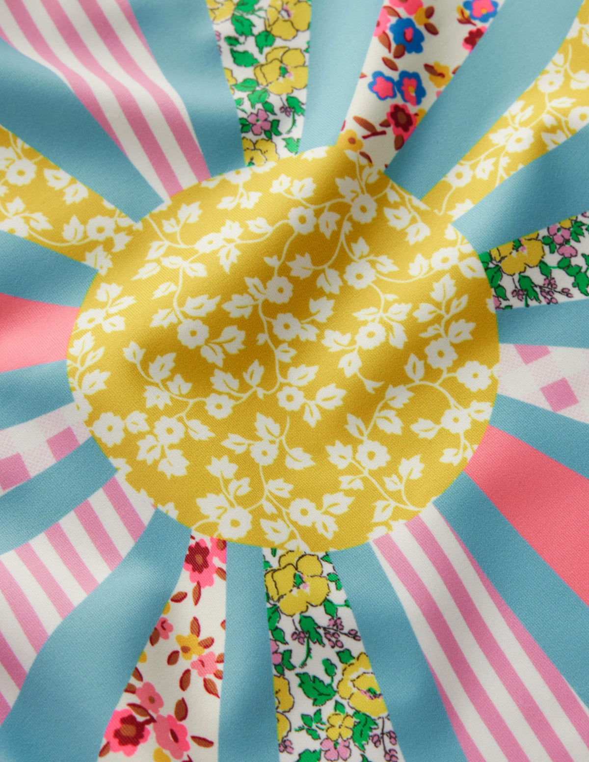 Badeshirt-Set mit Logo-Rosa Patchwork Sonne-3