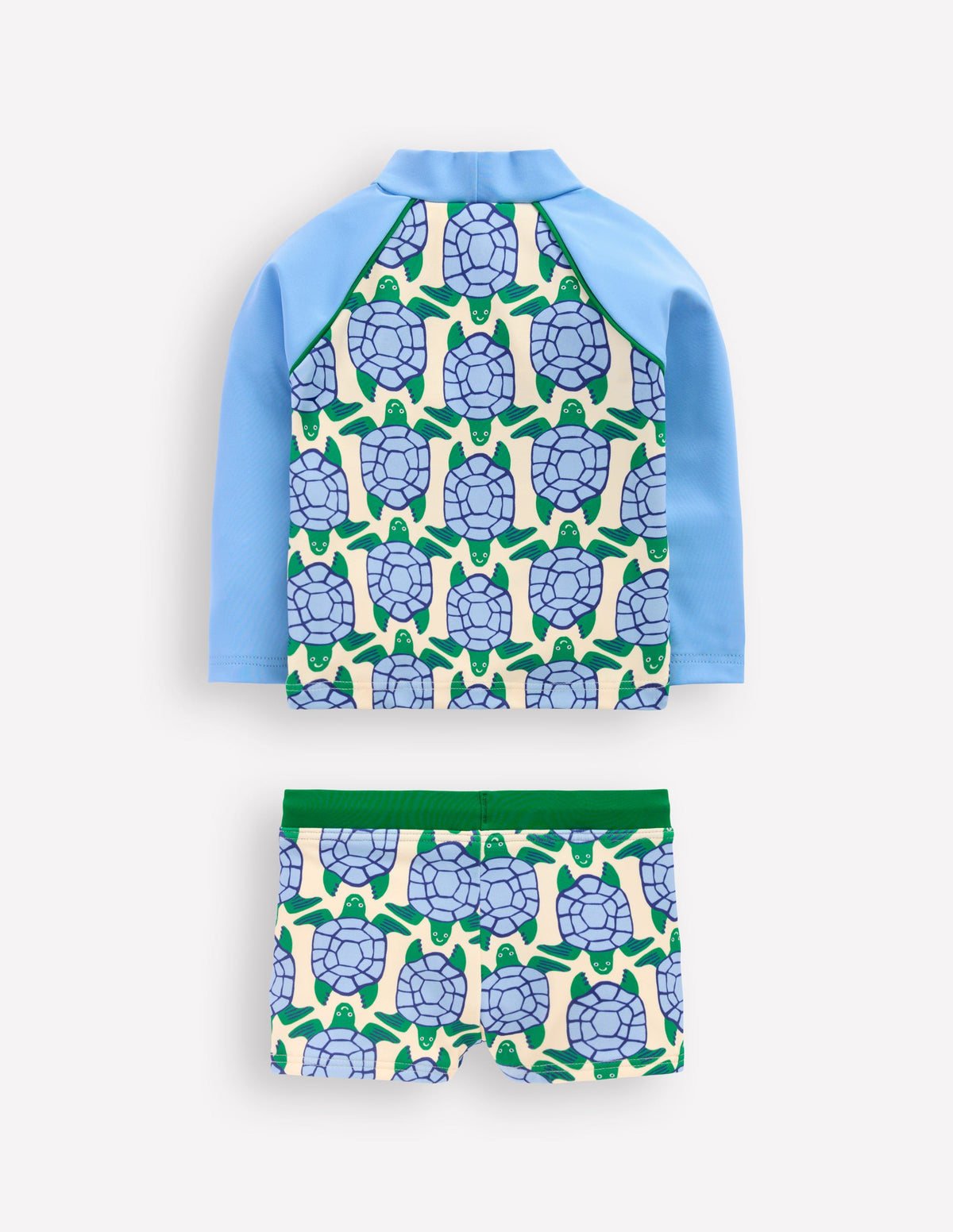 Badeshirt-Set-Blau Geo Schildkröten - Image 2