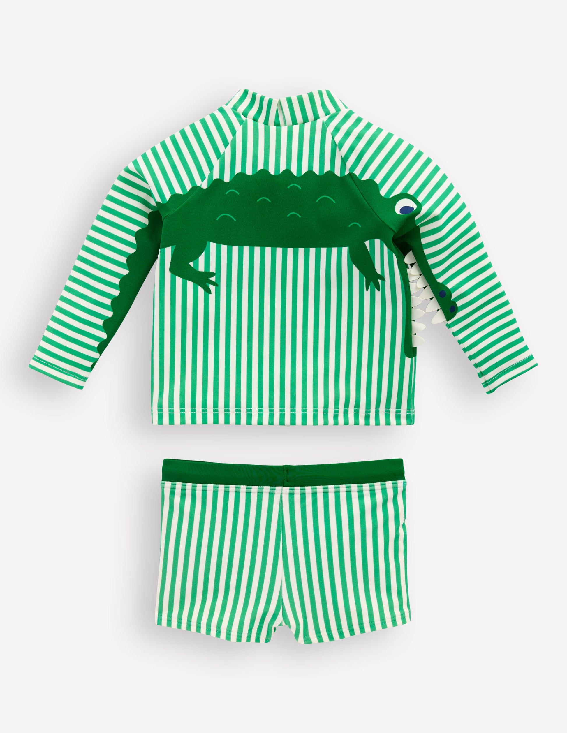 Badeshirt-Set-Grün Krokodil-2