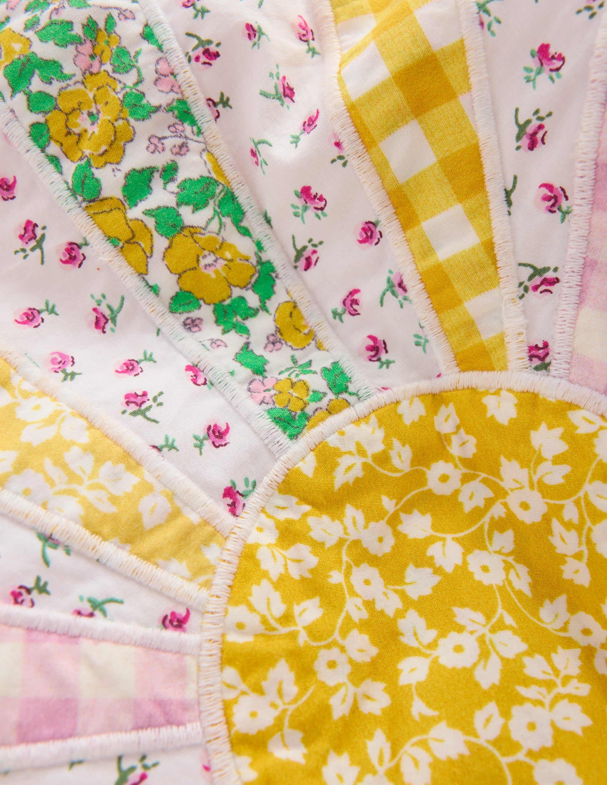 Steppjacke mit Applikation-Patchwork Blümchen Sonne-3