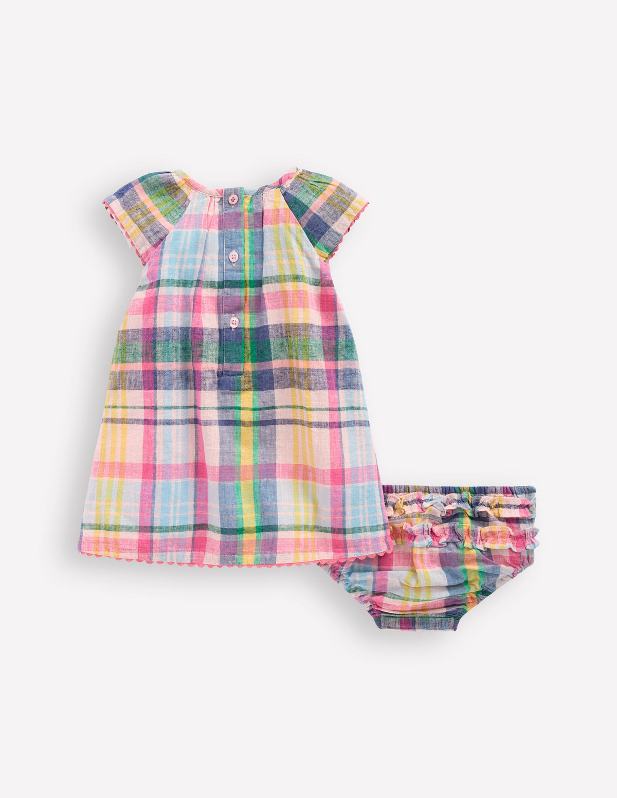 Fließendes, gerafftes Kleid-Madraskaro - Image 2