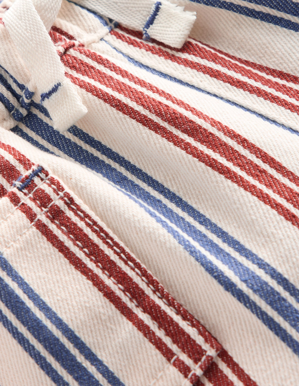 Gewebte Shorts für Jungen-Blaue und Rot Streifen - Image 3