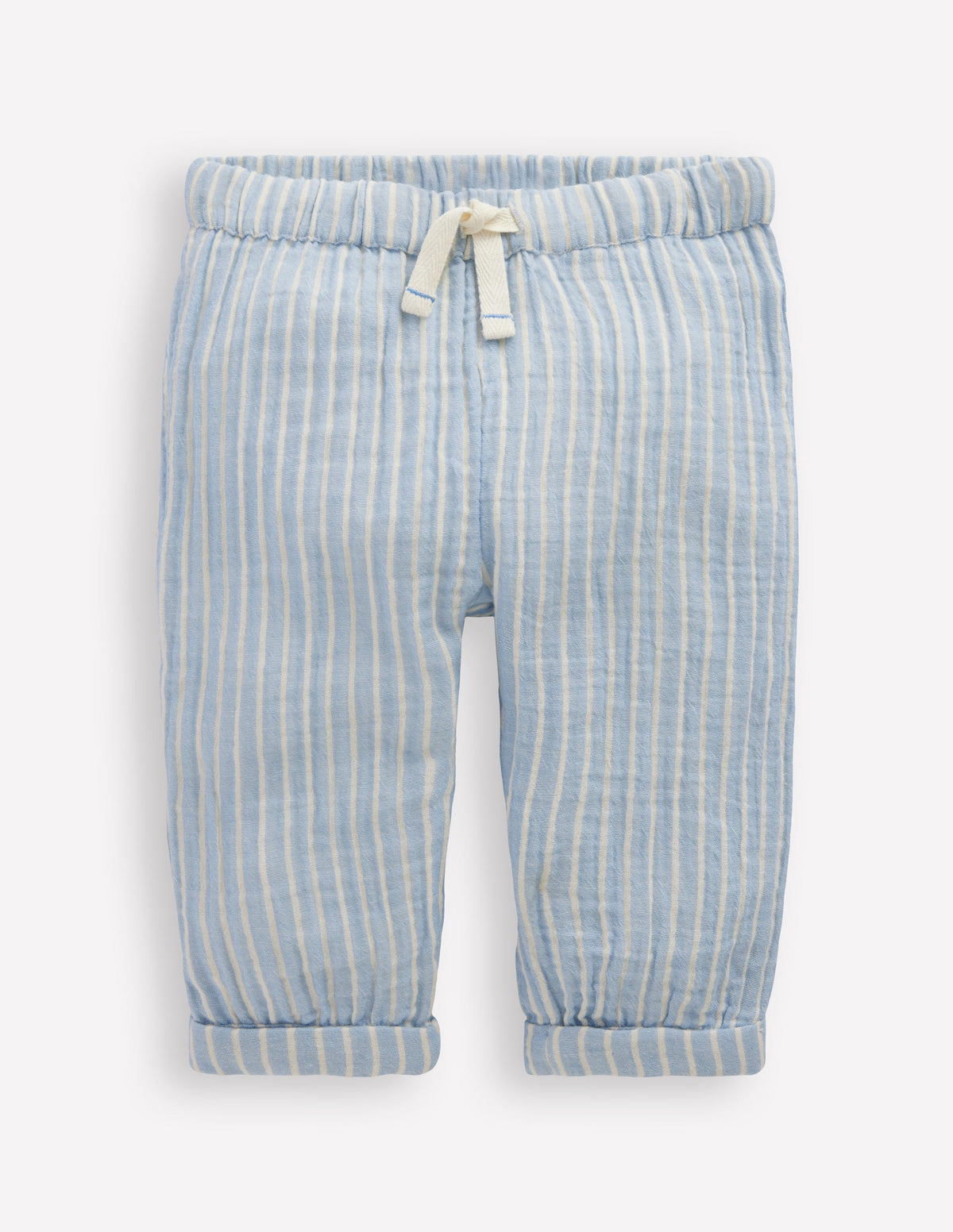 Doppeltuch-Hose-Hellblau Streifen - Image 1