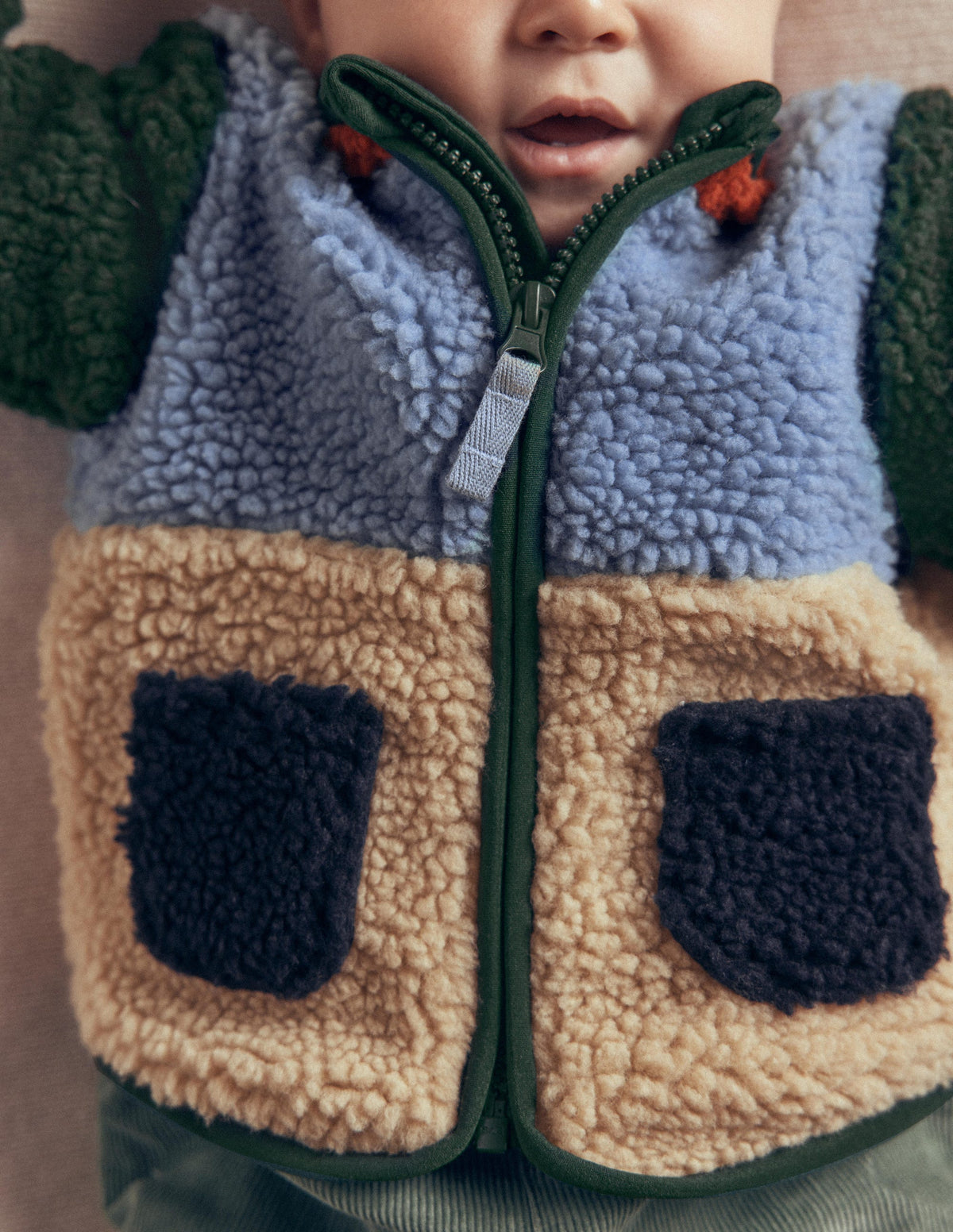 Kuschelige Teddyfell-Jacke-Blockfarben-3