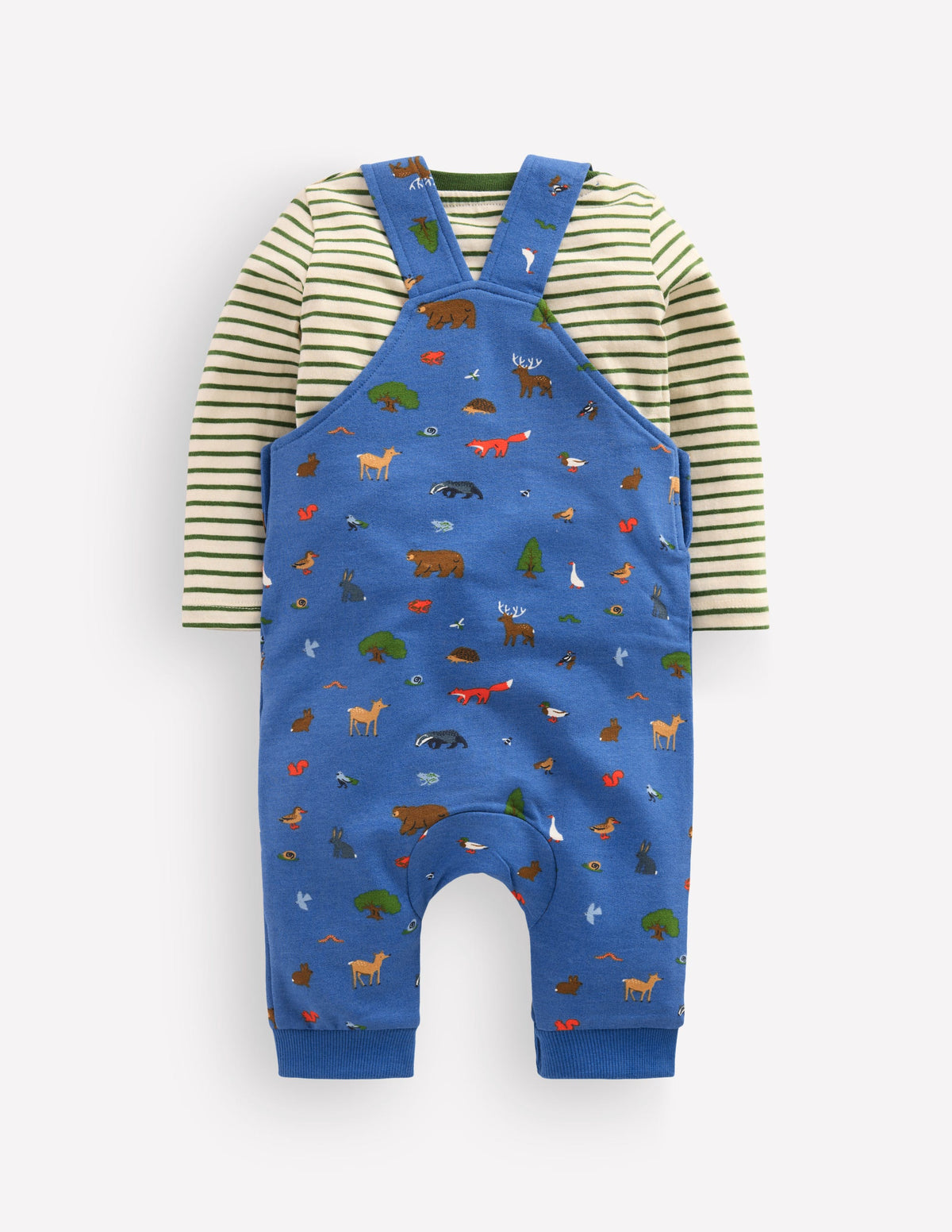 Ensemble avec salopette en jersey-Bois bleu - Image 2