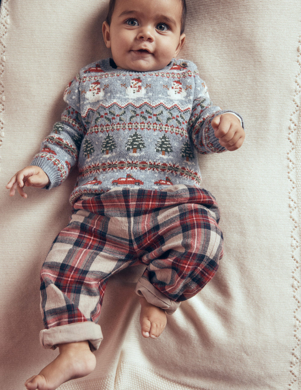 Fair isle Jumper-Glacier Blue Festive Fair Isle - Image 1