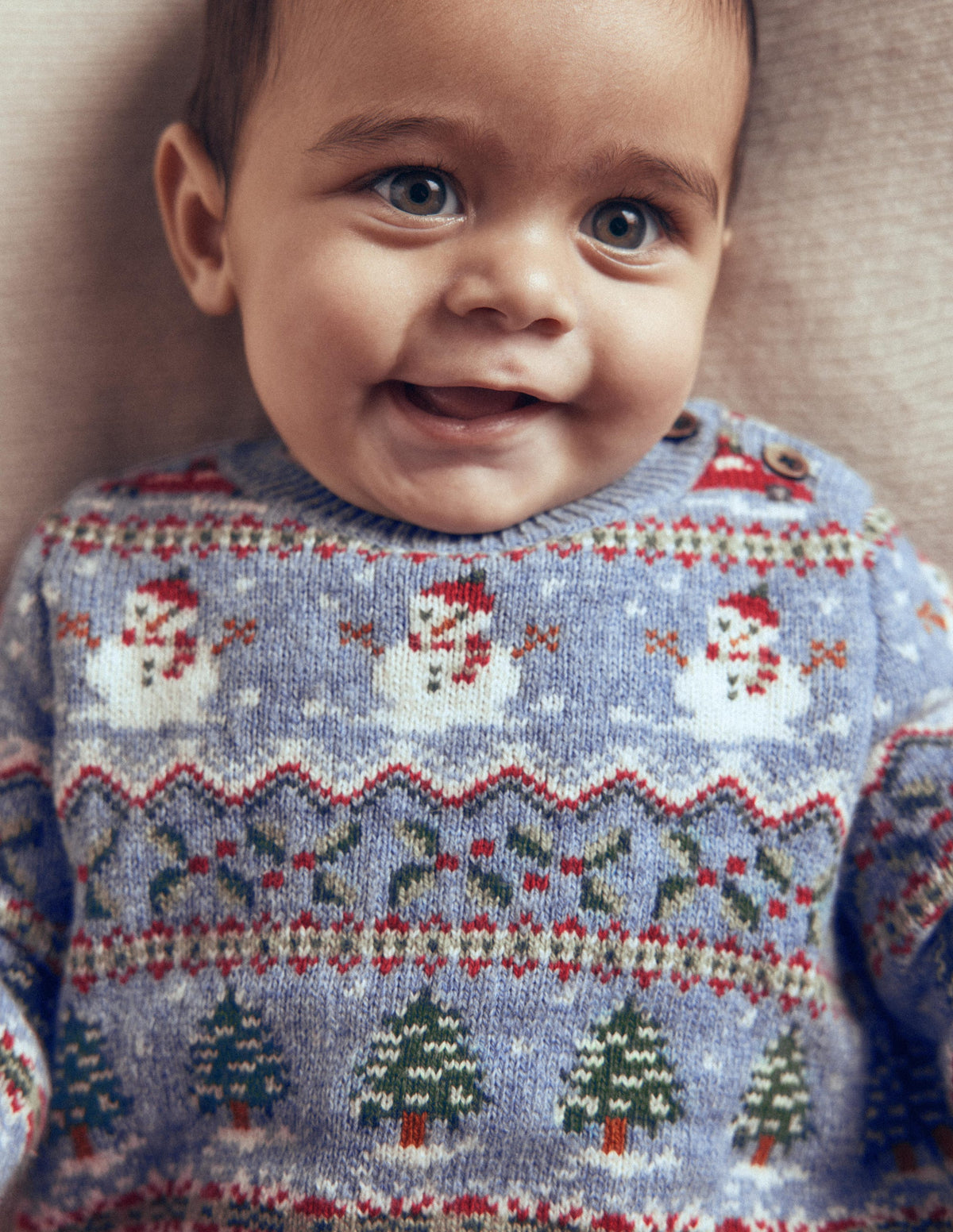 Fair isle Jumper-Glacier Blue Festive Fair Isle - Image 2