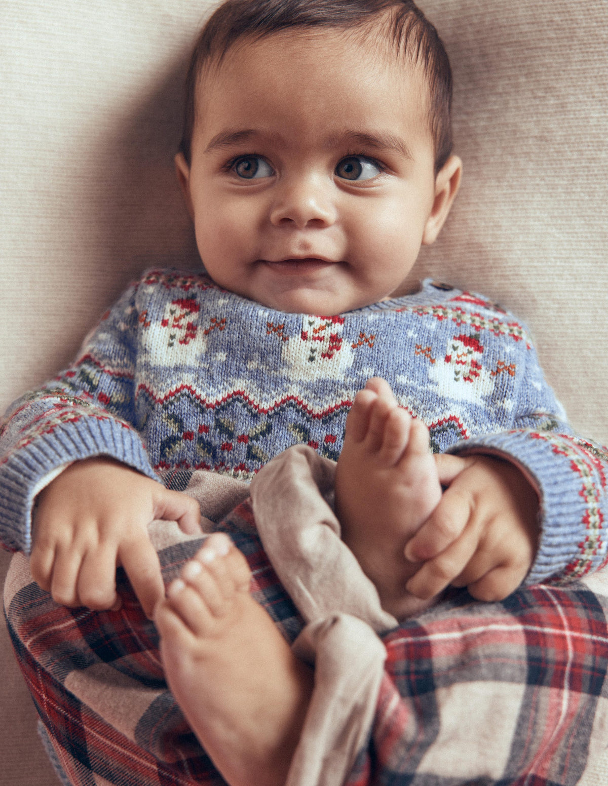 Fair isle Jumper-Glacier Blue Festive Fair Isle - Image 3