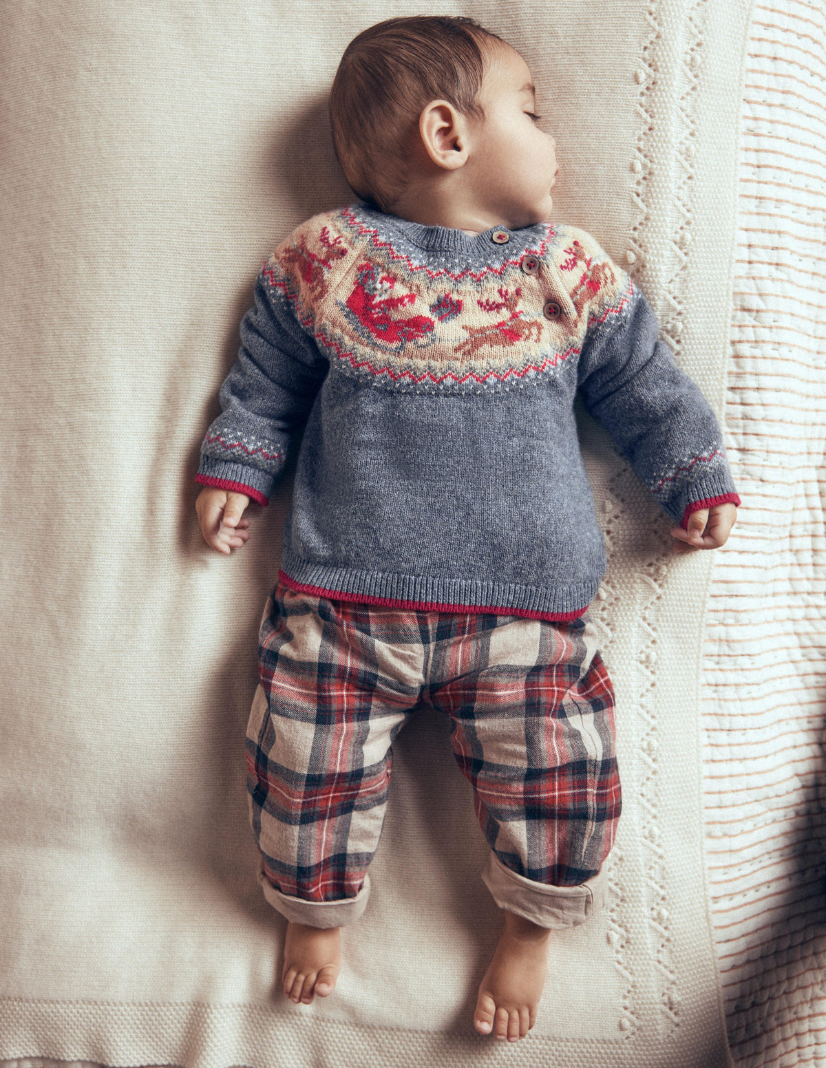 Fair-Isle-Pullover-Denim-Blau Meliert Postamt Am Nordpol - Image 3
