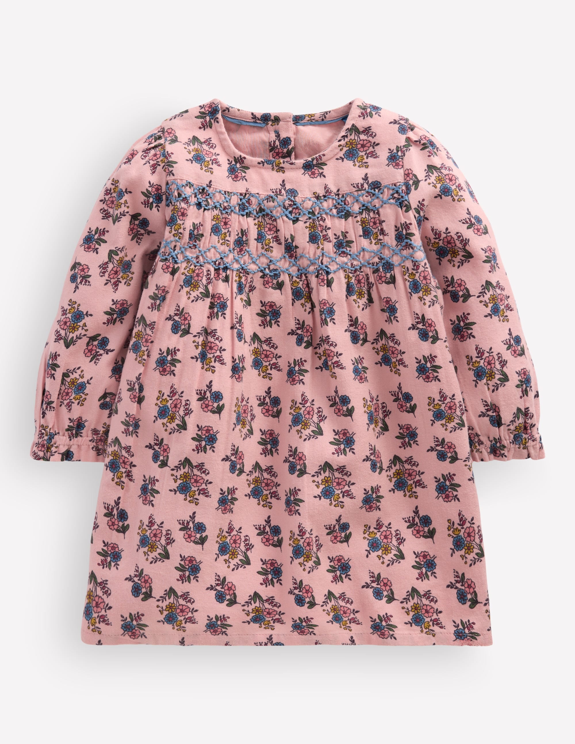 Gesmoktes Kleid für besondere Anlässe-Rosa Sprießender Garten - Image 2