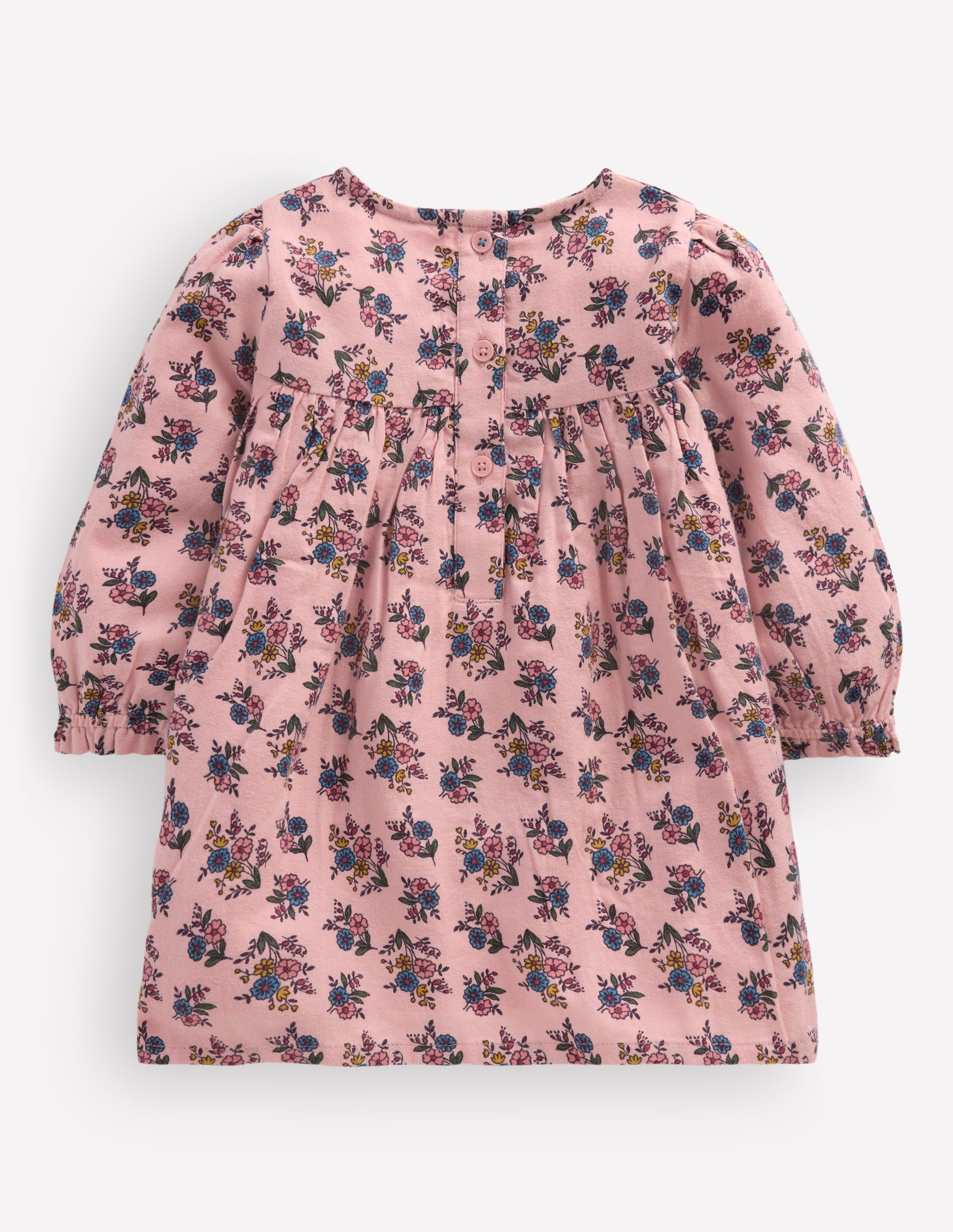 Gesmoktes Kleid für besondere Anlässe-Rosa Sprießender Garten - Image 3
