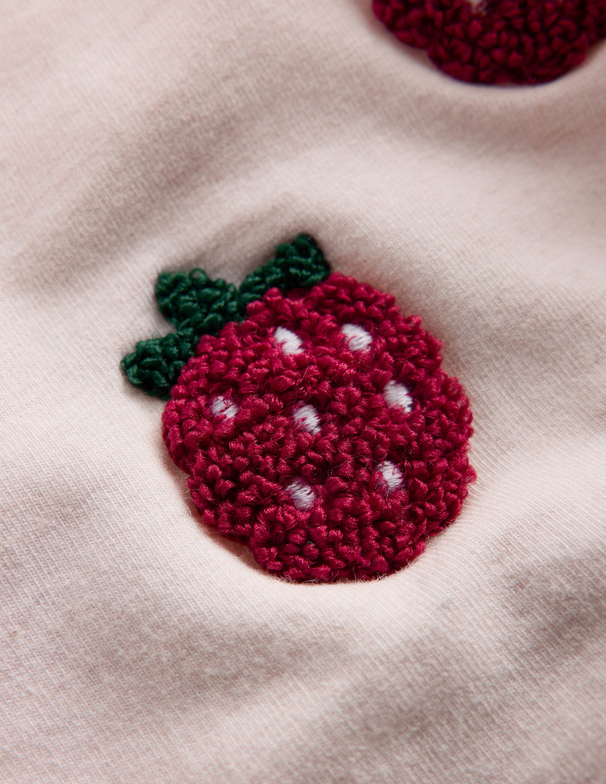 Sweatshirt-Set mit Applikation-Haferbeige Himbeeren-2