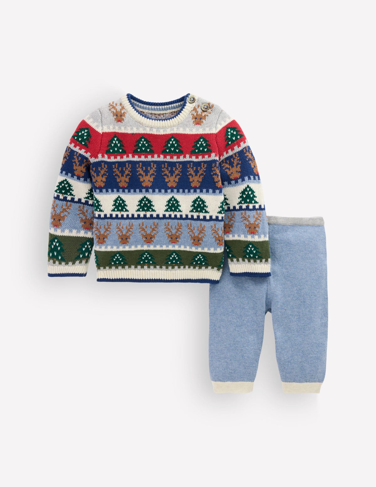 Spielset aus Fair-Isle-Strick-Bunt Festlich-1