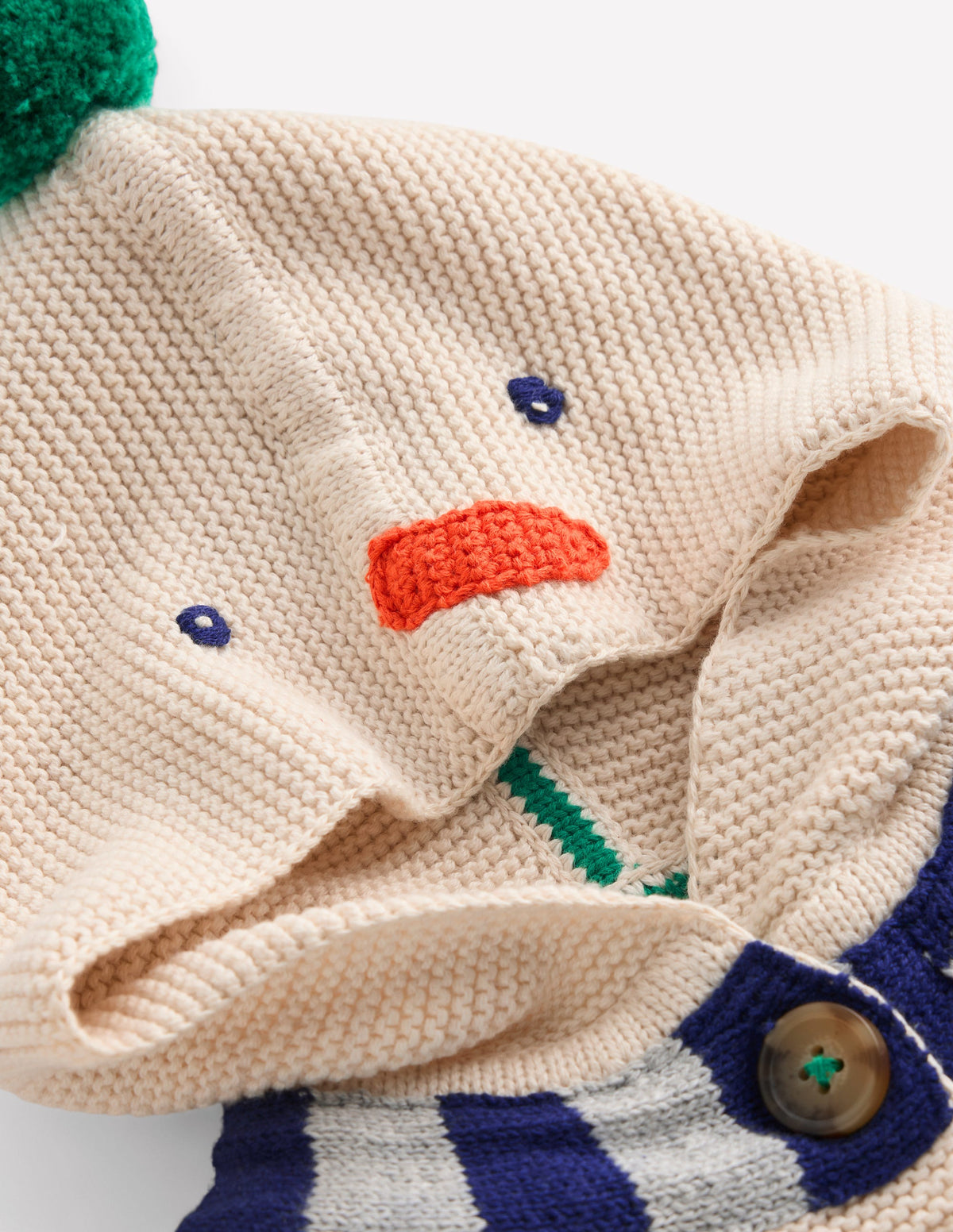 Originelle, gestrickte Baumwolljacke-Schneemann-2