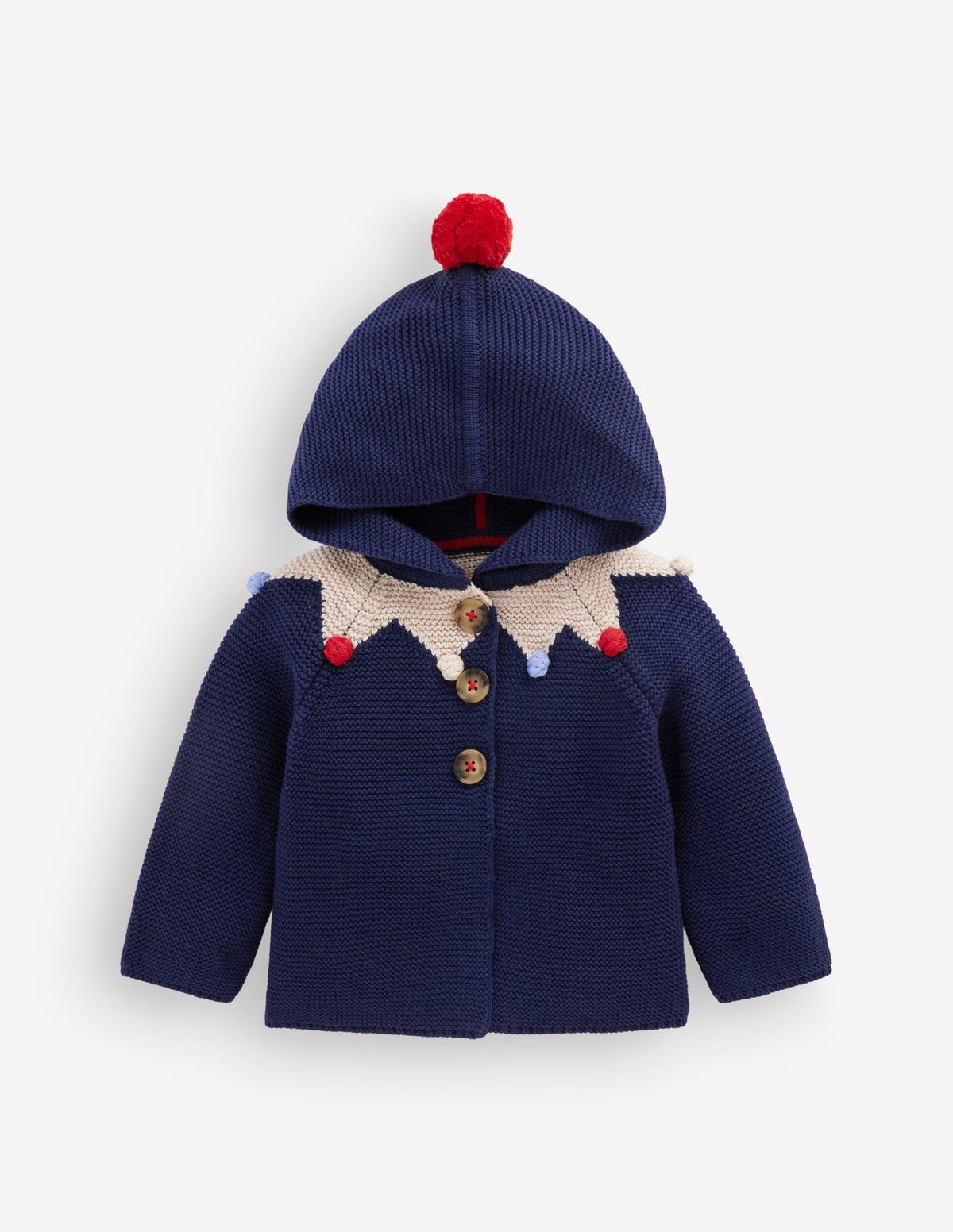 Novelty Cotton Knitted Jacket-College Navy Jester-3