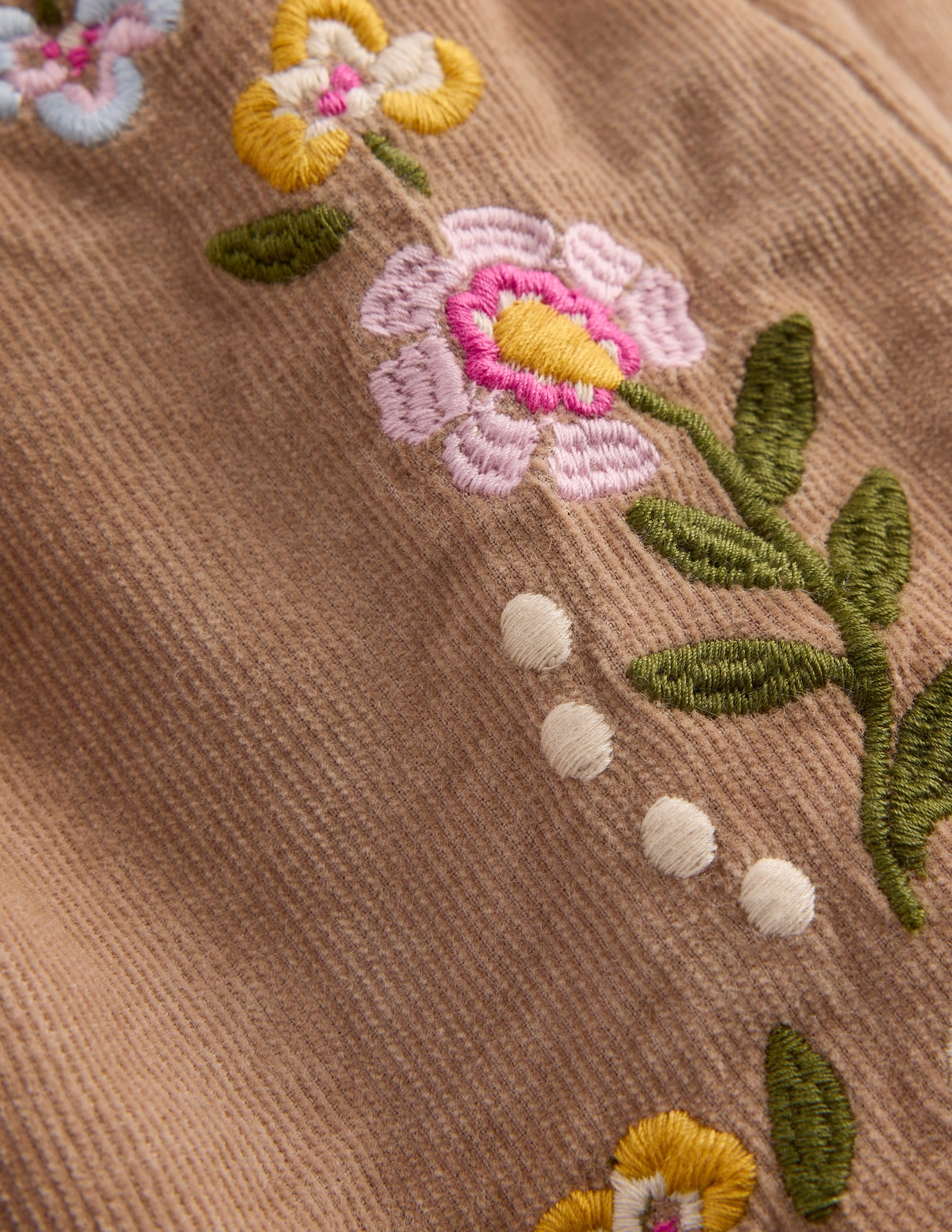 Ensemble avec robe chasuble brodée-Broderie gingembre - Image 3