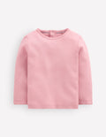 Top en coton et pointelle-ROSE