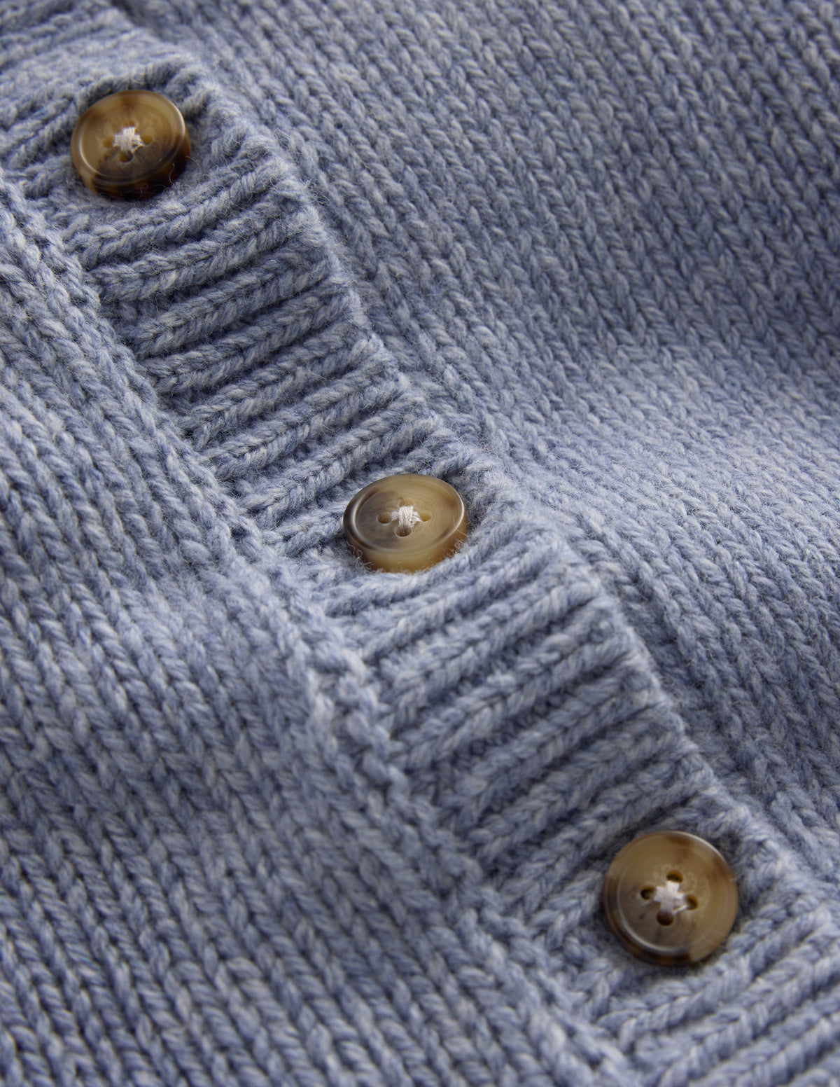 Grobstrickjacke-Gletscherblau Meliert-4