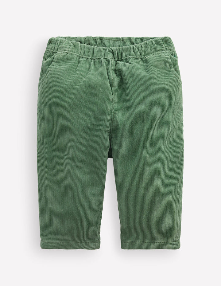 Pantalon en velours côtelé de coton-VERT