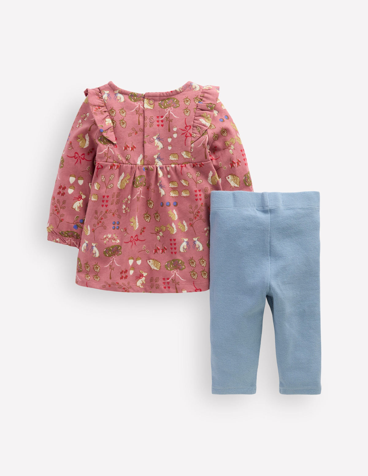 Tunika-Set aus Jersey-Vintage-Rosa Waldfreunde-2