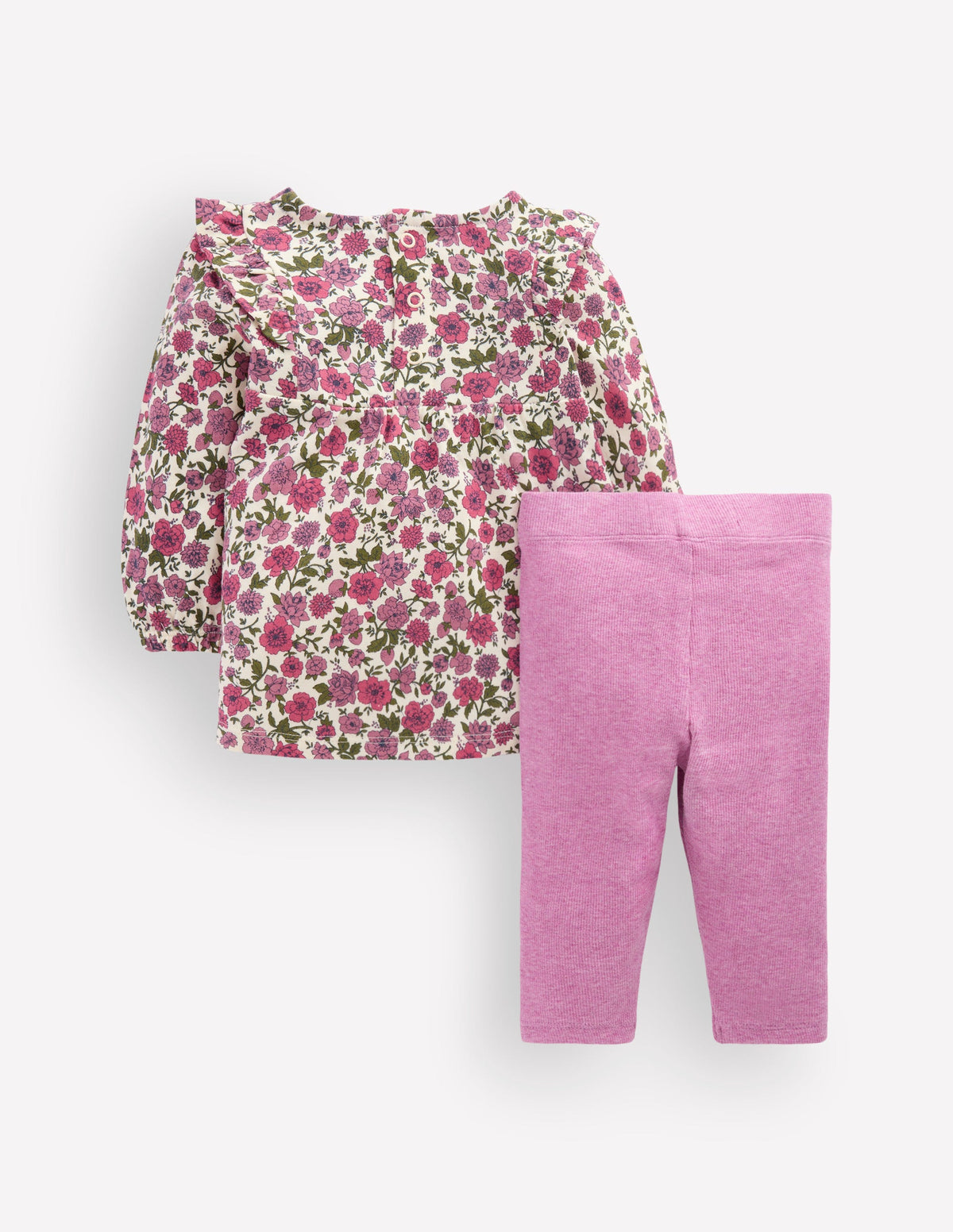 Ensemble avec tunique en jersey-Lit de fleurs rose vintage - Image 3