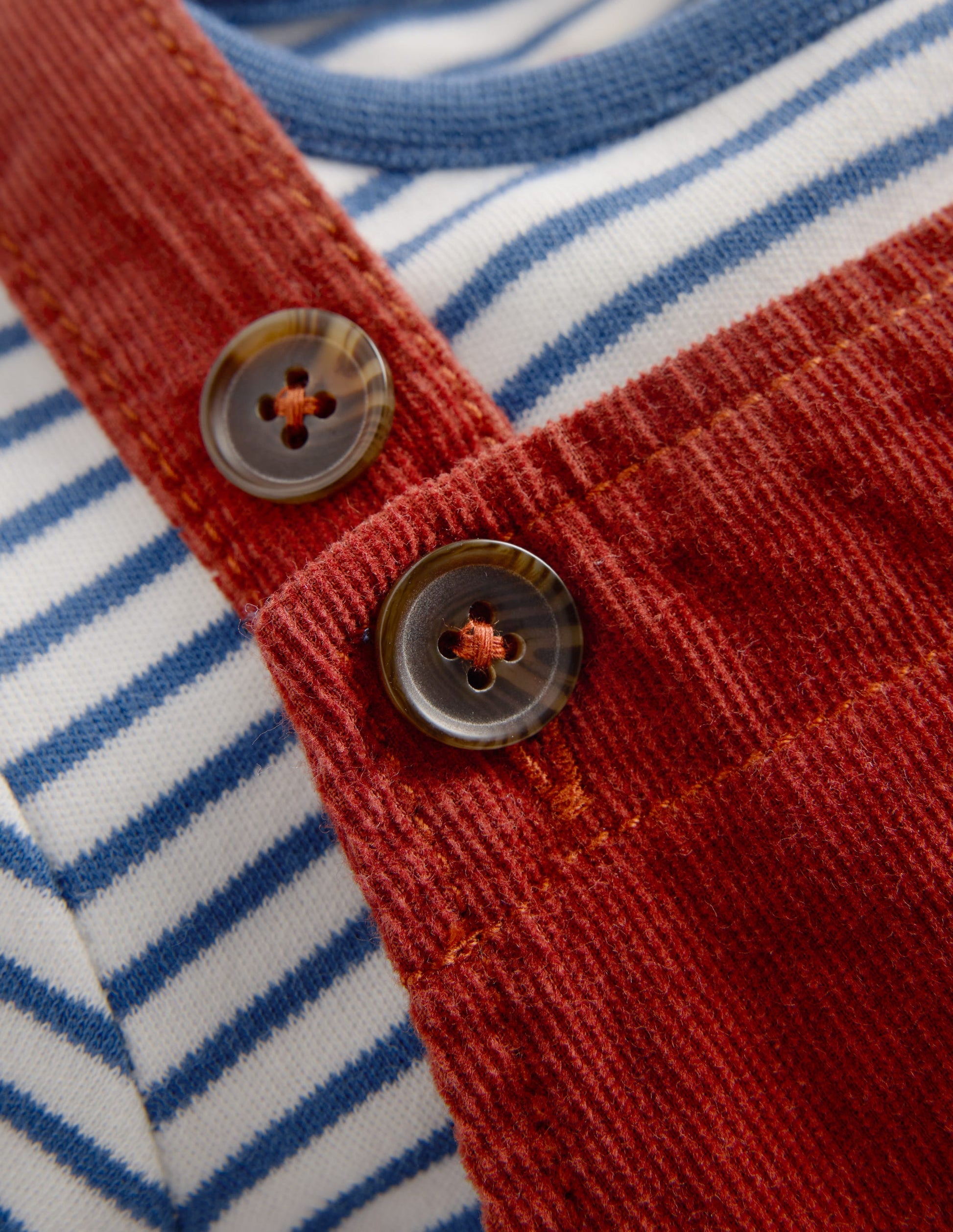 Woven Dungarees Set-Brick Red Tractors-3