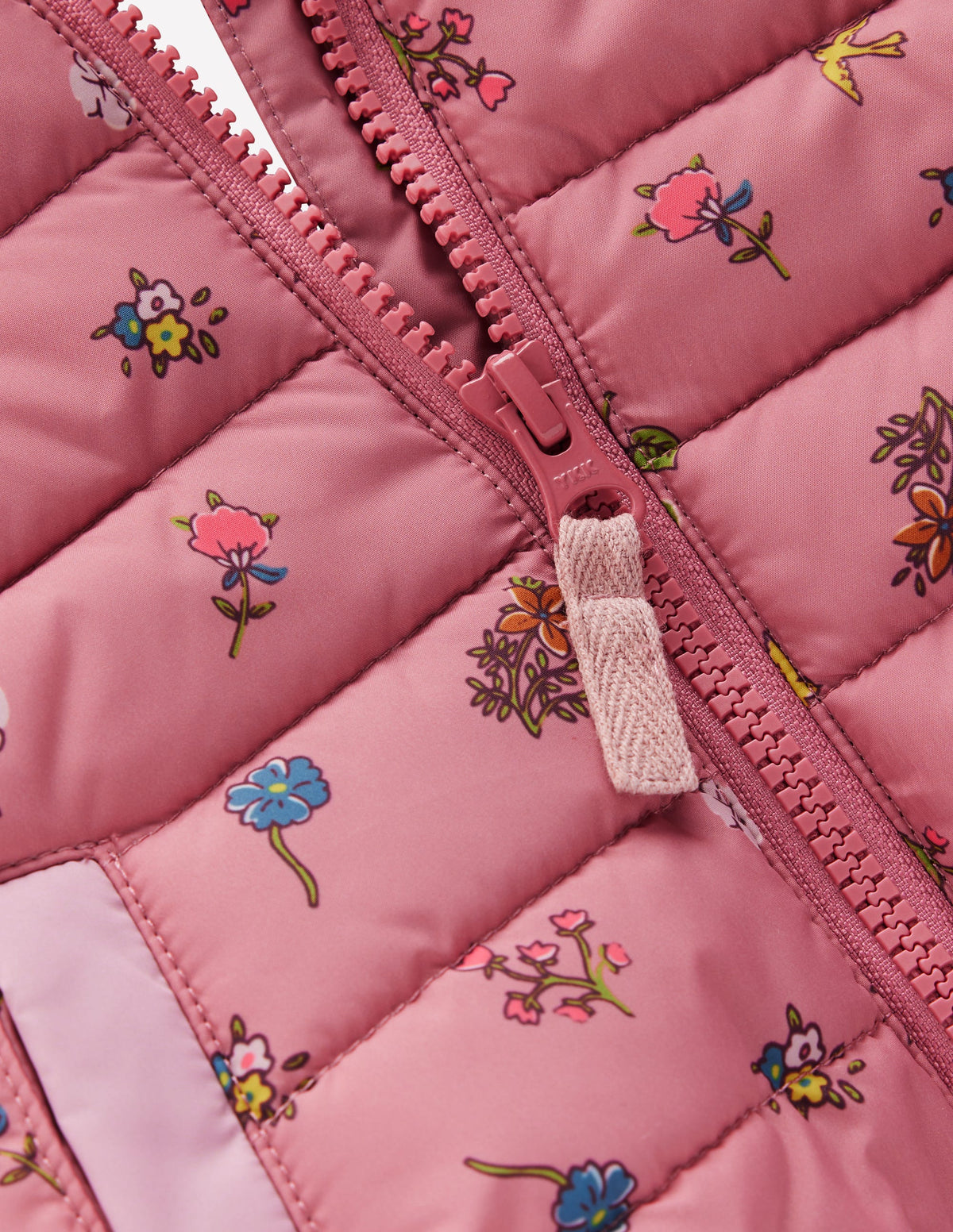 Doudoune doublée cosy-Motif fleurs espacées rose - Image 4