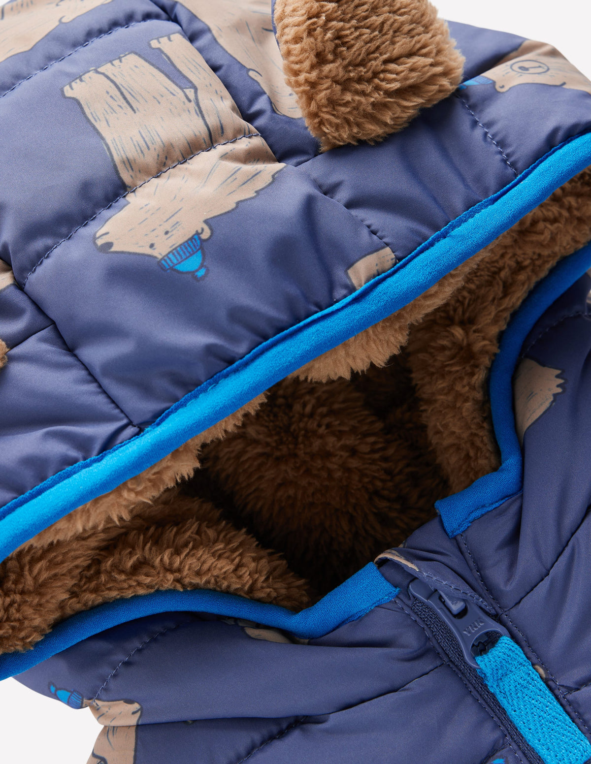 Cosy Lined Puffer Jacket-Navy Baby Bears - Image 2