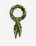 Elisabeth Silk Square Scarf-Forest Green, Spot