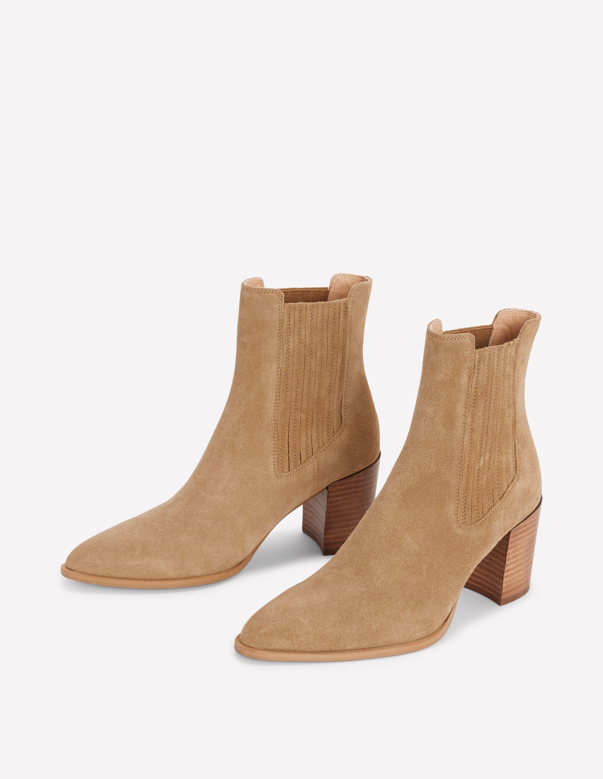 Legere Stiefeletten mit spitzer Zehenpartie-Tabakbraun-3