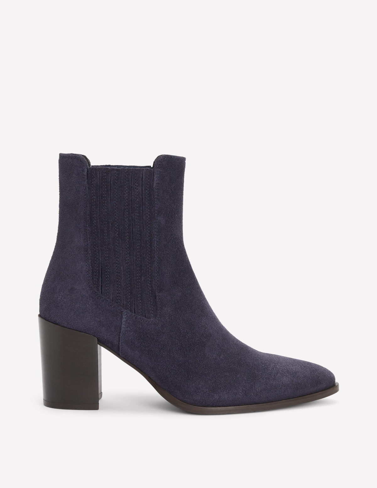 Legere Stiefeletten mit spitzer Zehenpartie-Dunkles Navy-1