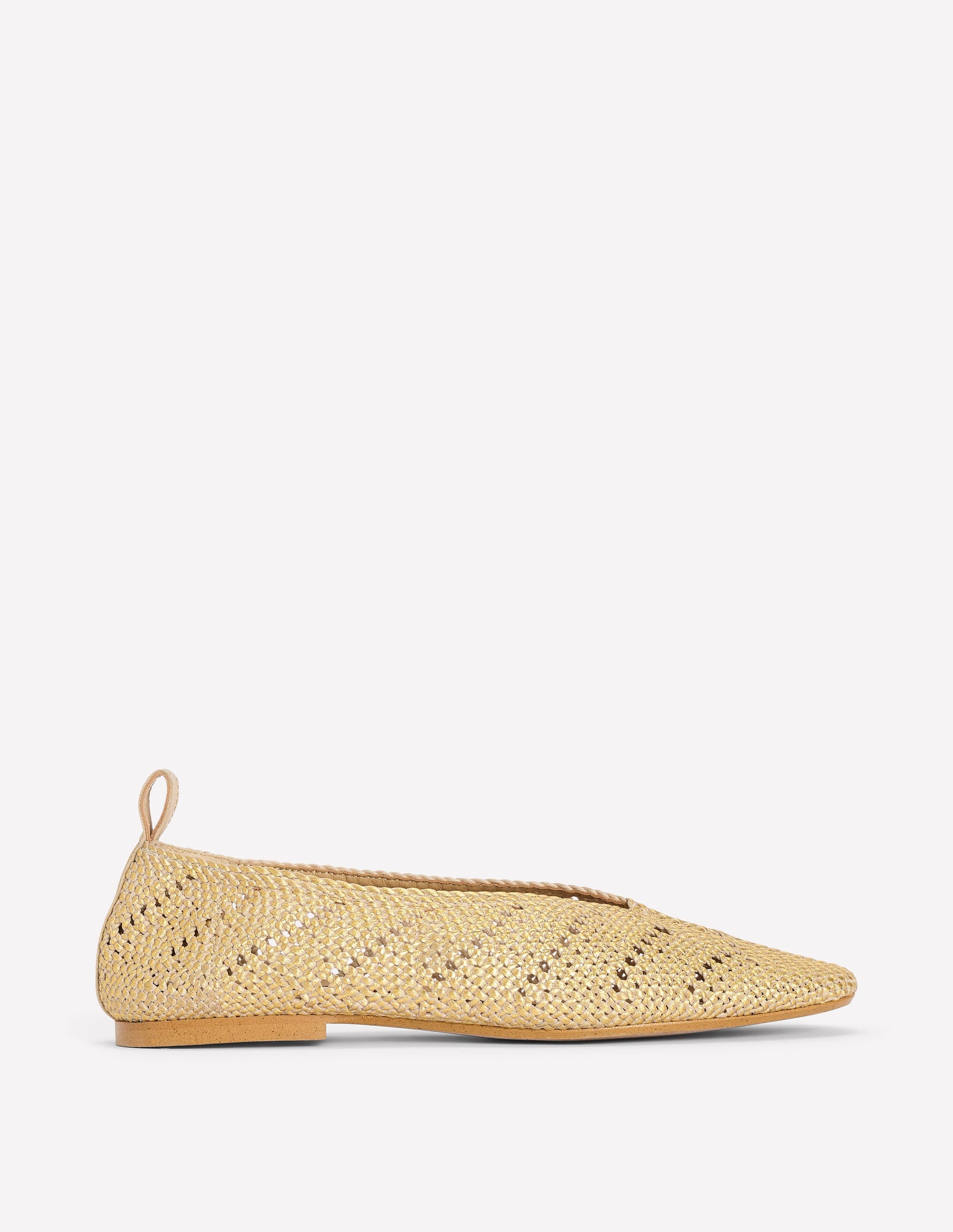 Strick-Ballerinas-Antikes Messing-1