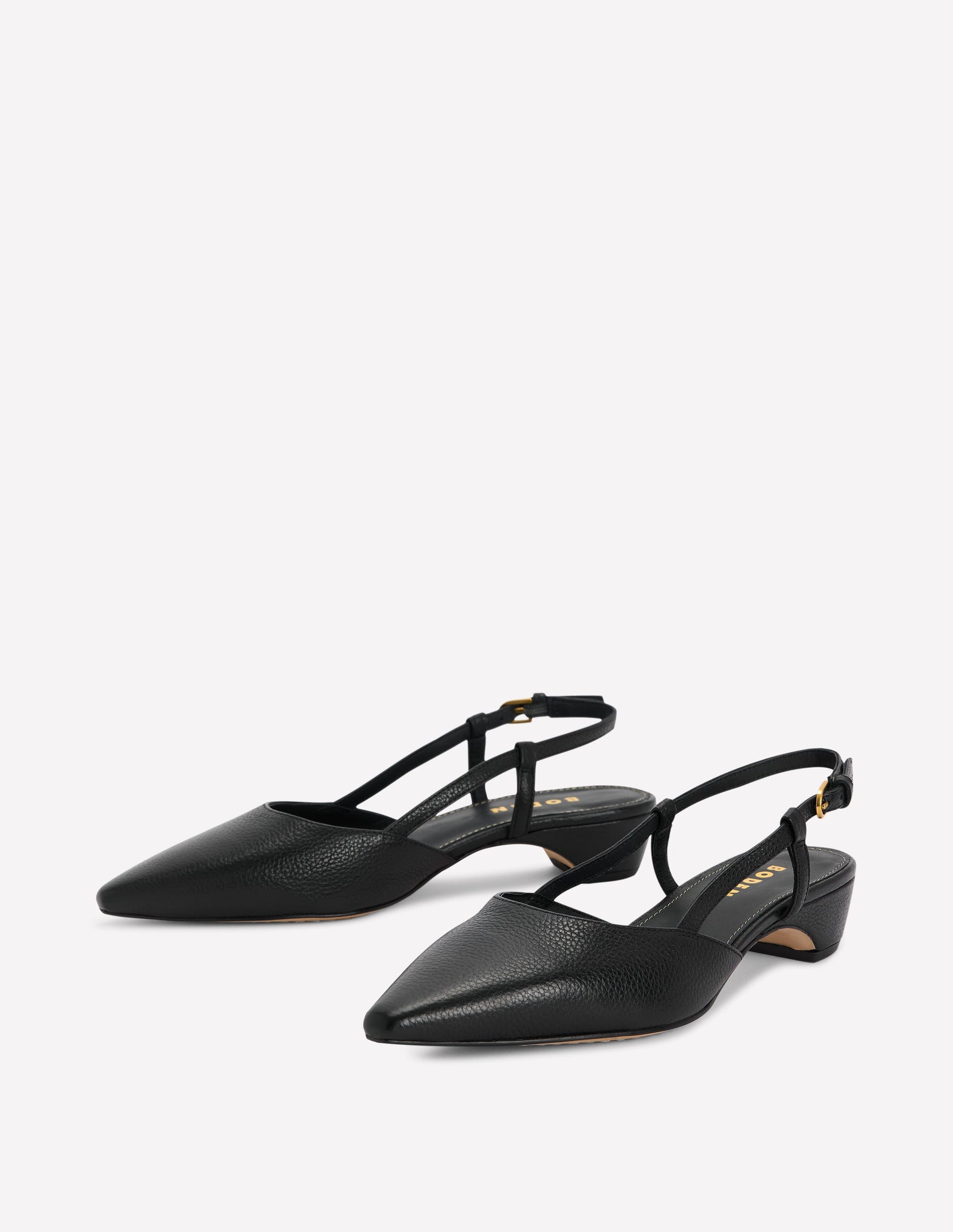 Slingpumps mit Mini-Blockabsatz-Schwarz-3