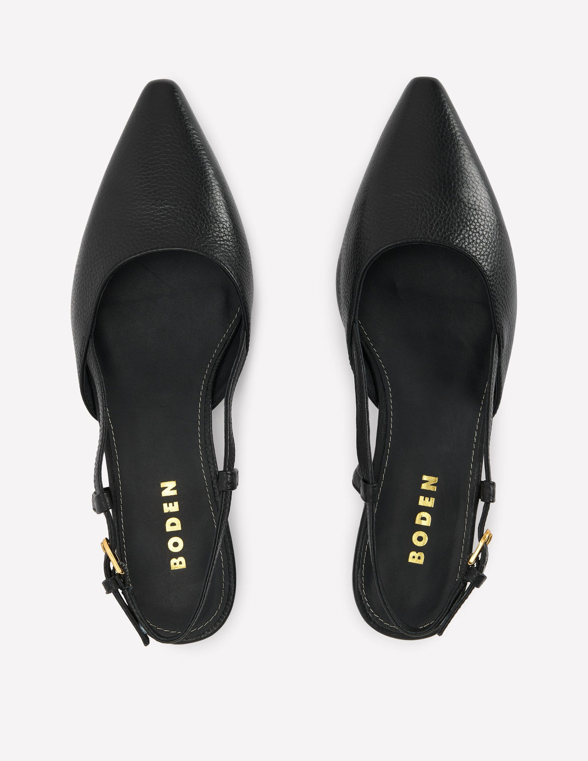 Slingpumps mit Mini-Blockabsatz-Schwarz - Image 5
