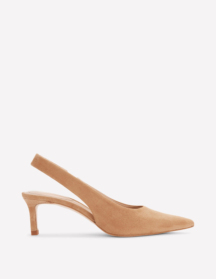 Hope Slingbacks mit Absatz-Macchiato Wildleder