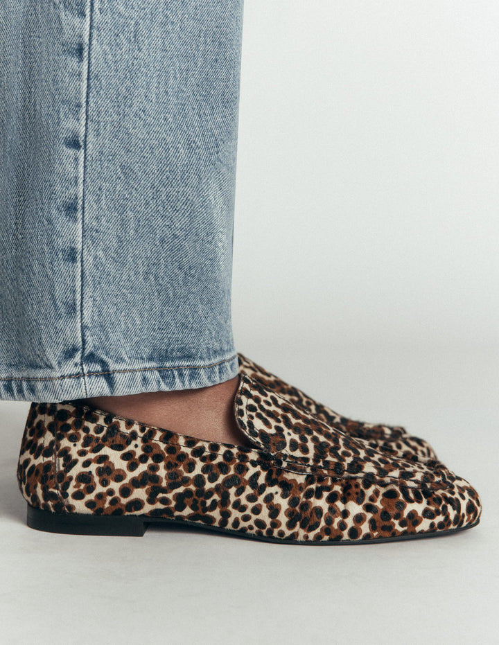 Dinah Flexible Loafer für jeden Tag-Schwarz und Naturweiß gesprenkelt