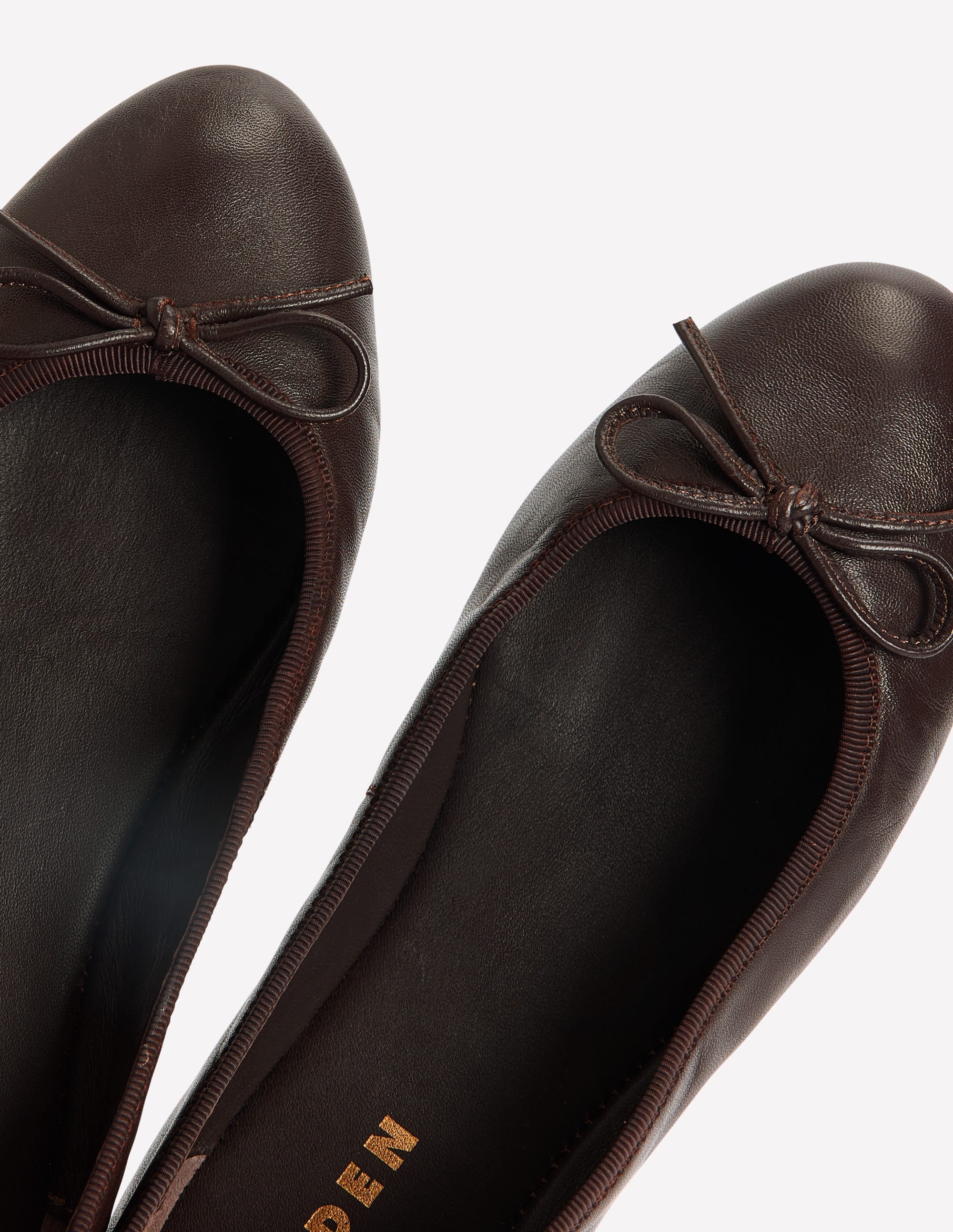 Ballerines Patti à bout rond-Chocolat amer - Image 4