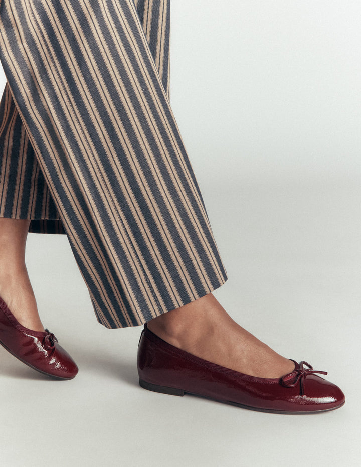 Patti Ballerinas mit runder Zehenpartie-Oxblood