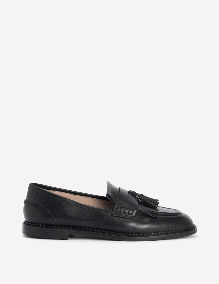 Nya Flache Ghillie-Loafer-Schwarz