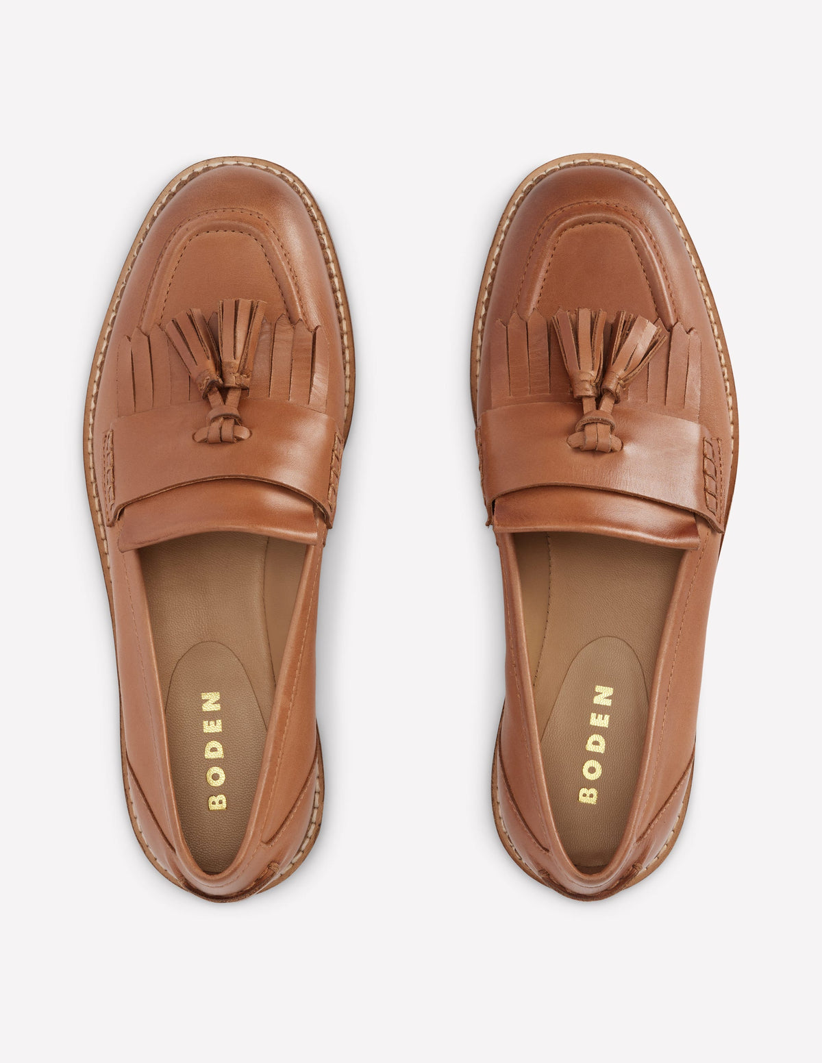 Nya Flache Ghillie-Loafer-Hellbraun-5