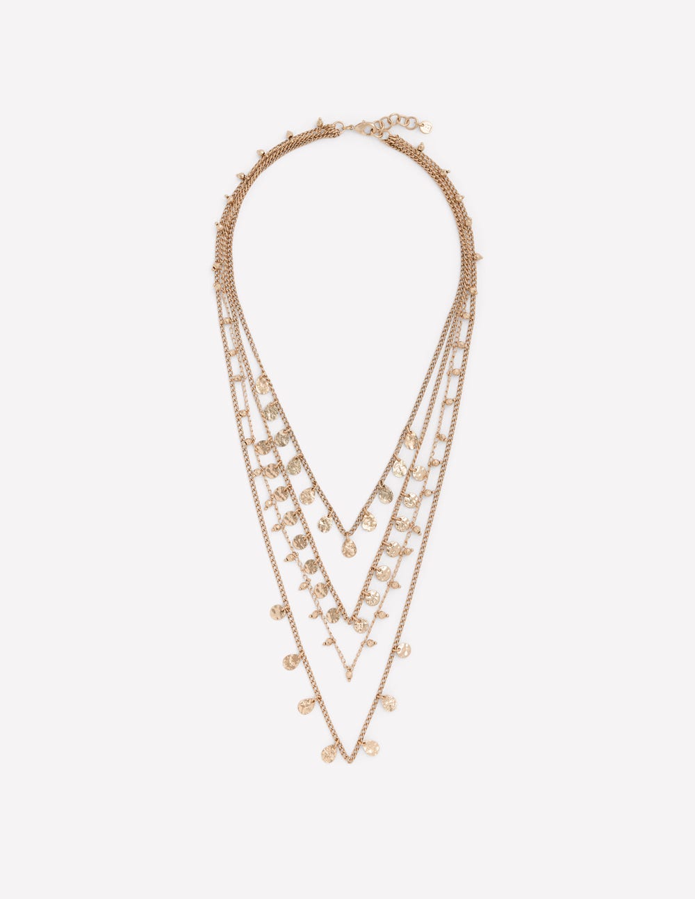 Metal Layering Necklace-Gold - Image 1