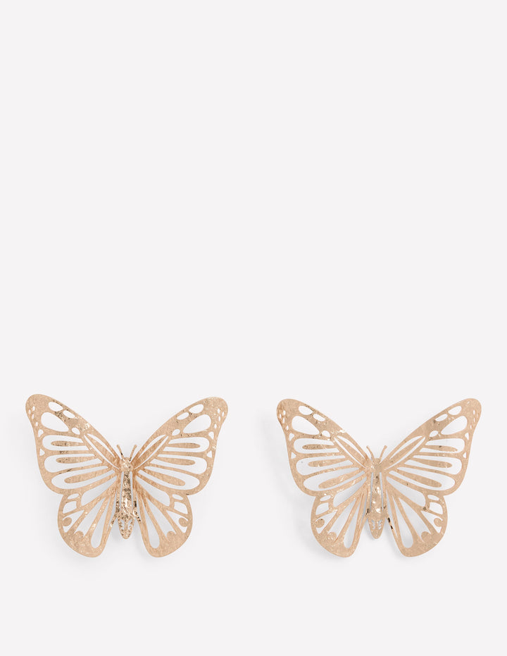 Clous d’oreilles martelés saisissants-Papillon