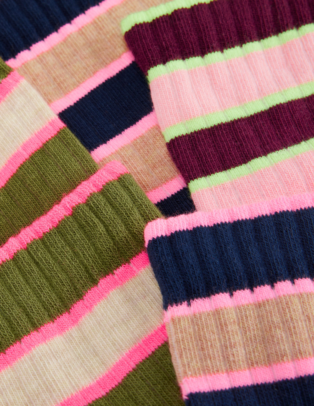 Neon Pop Stripe Socks 3-pack-Neon Stripe - Image 3