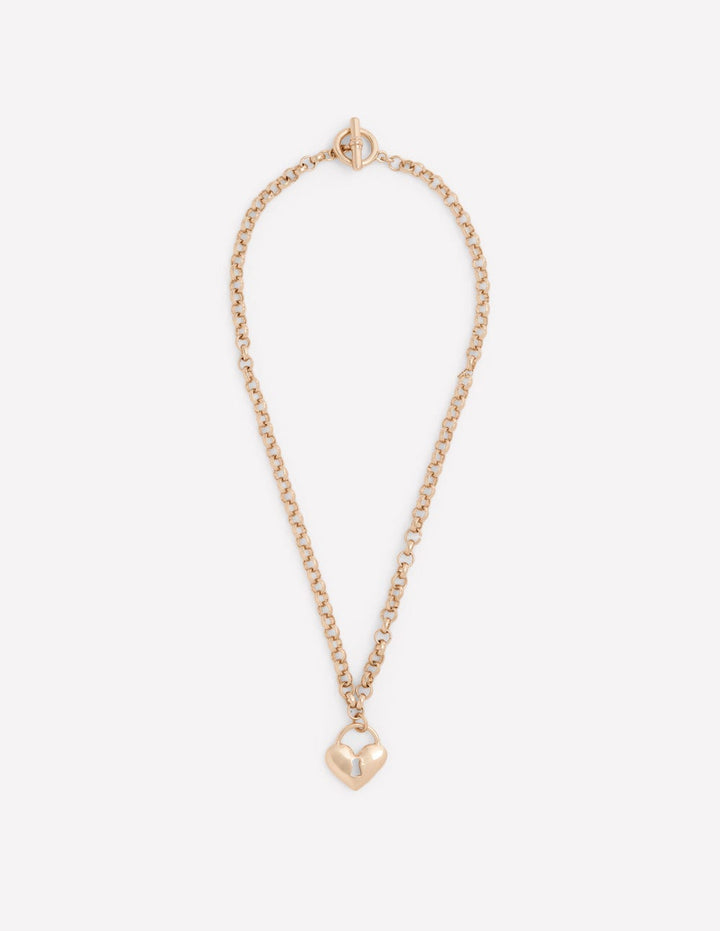 Collier cadenas d'amour-Doré